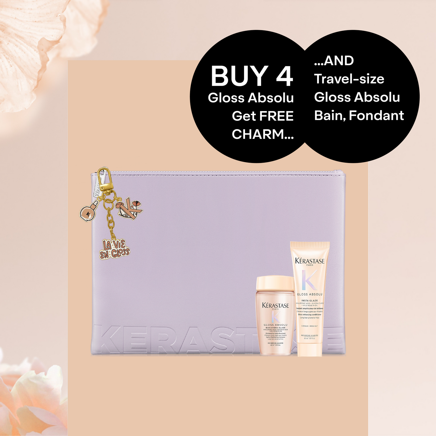 KÉRASTASE GLOSS ABSOLU TRAVEL SET- Yours FREE when you purchase 4 Gloss Absolu products.
