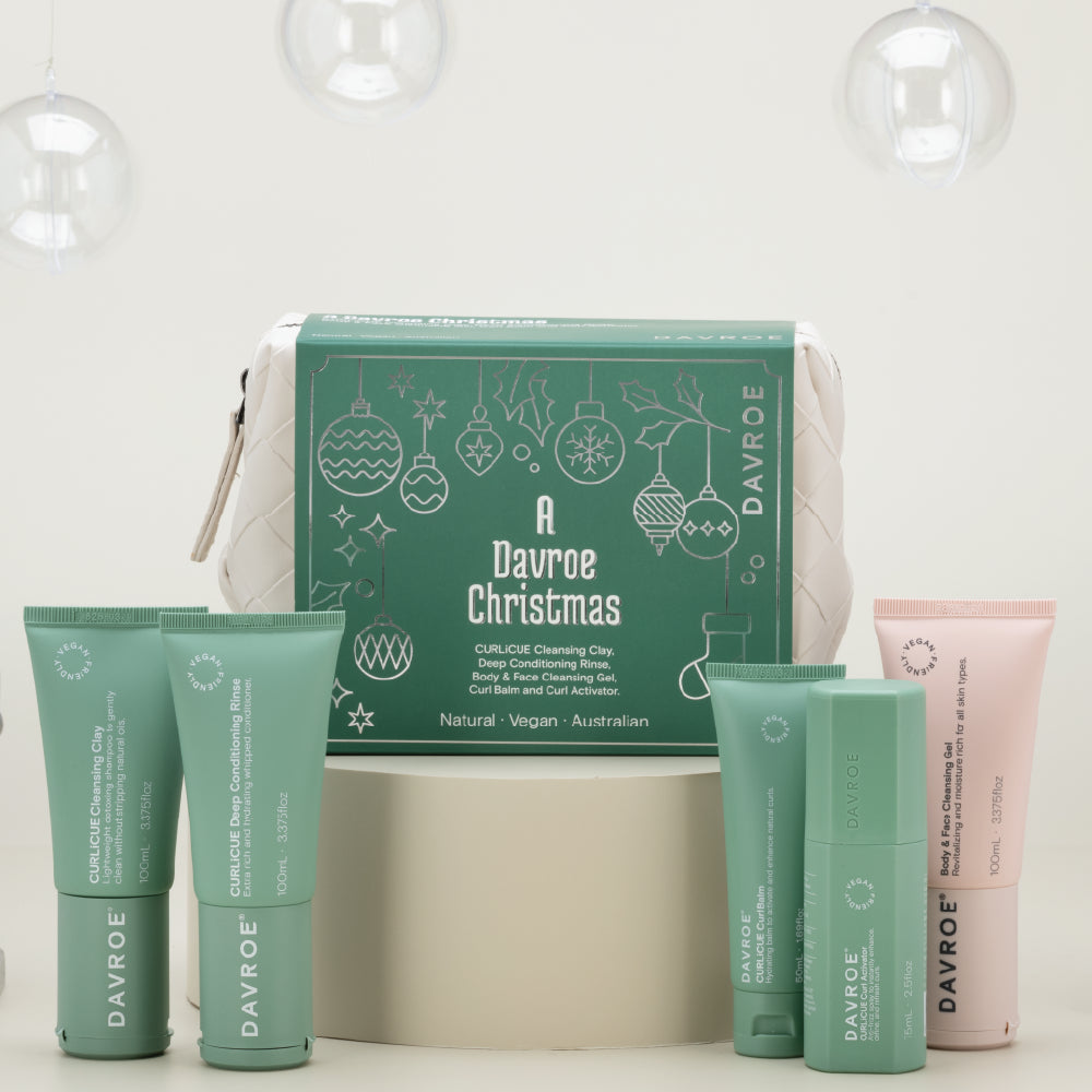 DAVROE CURLICUE CHRISTMAS TRAVEL SET 5PC FOR CURLY HAIR