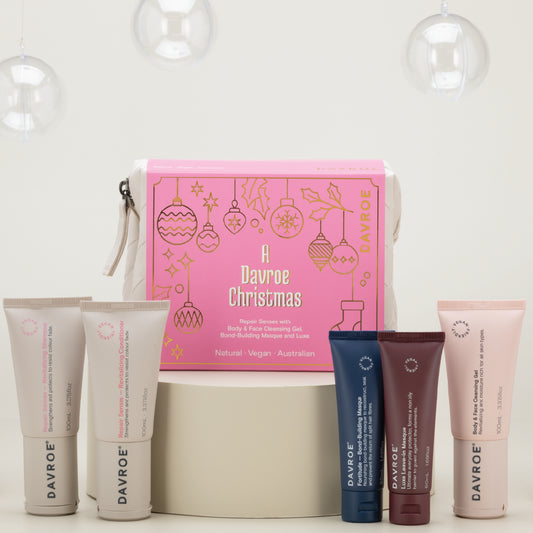 DAVROE REPAIR SENSES CHRISTMAS TRAVEL SET 5PC FOR DAMAGED HAIR