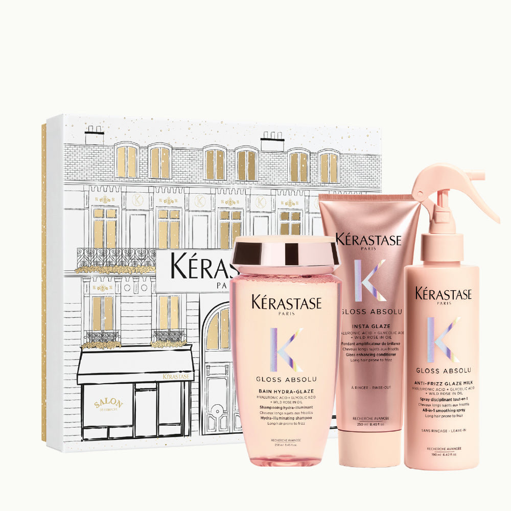 KÉRASTASE GLOSS ABSOLU COFFRET GIFT SET FOR HAIR PRONE TO FRIZZ