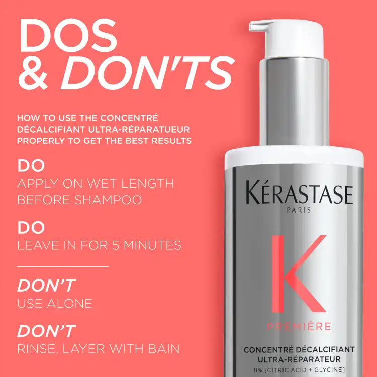 KÉRASTASE PREMIÈRE CONCENTRÉ DÉCALCIFIANT ULTRA-RÉPARATEUR REPAIRING PRE-SHAMPOO TREATMENT 250ML