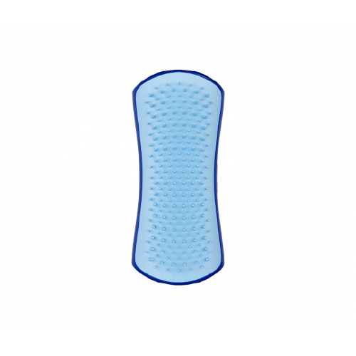 Pet Teezer Small De-Shedding And Dog Grooming Brush Blue/Light Blue Front View