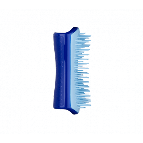 Pet Teezer Small De-Shedding And Dog Grooming Brush Blue/Light Blue Side View