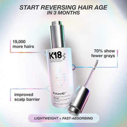 K18 FUTUREIQ™ BIOMIMETIC HAIR LONGEVITY SERUM 90ML