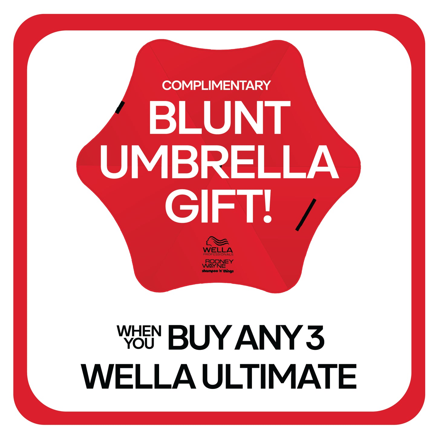 BLUNT UMBRELLA CHERRY RED GIFT WITH PURCHASE