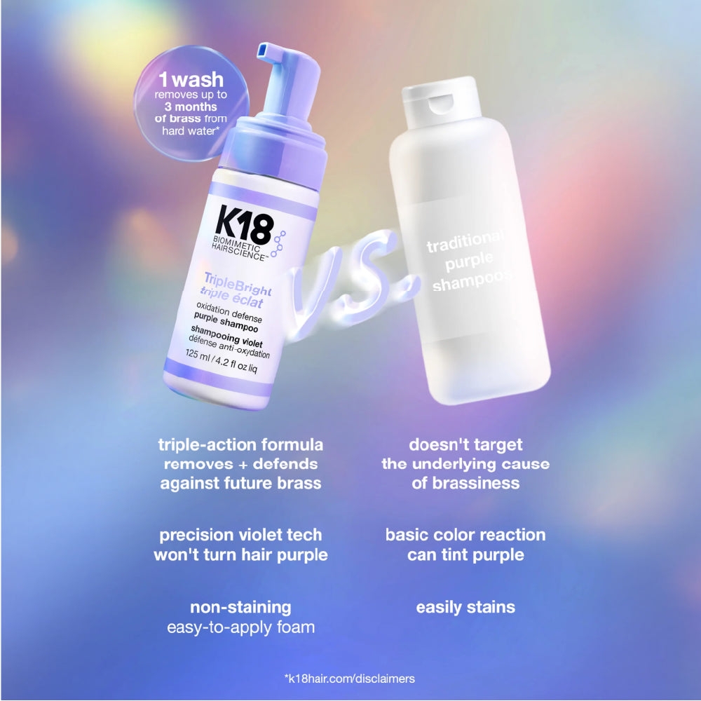 K18 TRIPLEBRIGHT PURPLE SHAMPOO FOAM 125ML