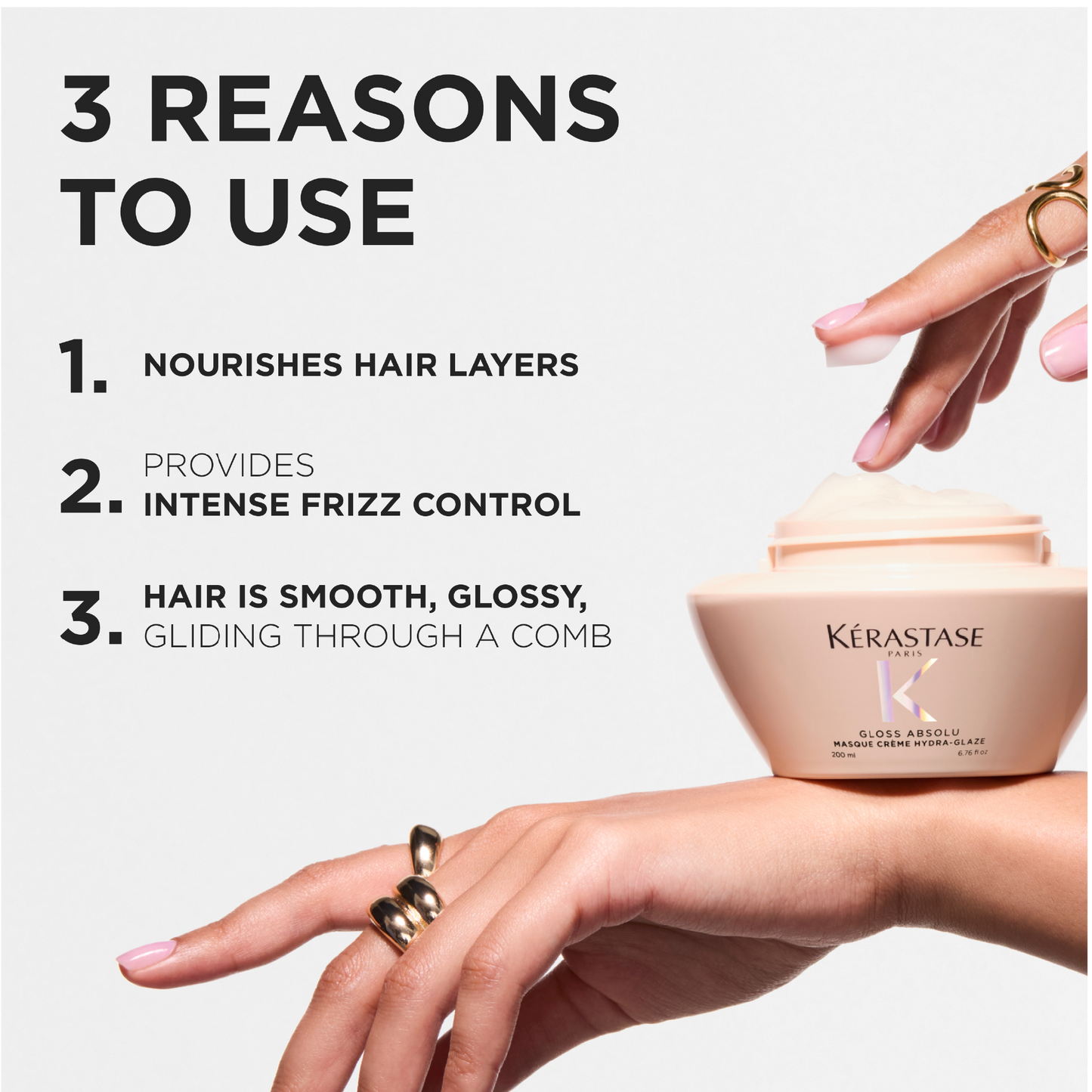 KÉRASTASE GLOSS ABSOLU MASQUE CRÈME HYDRA GLAZE RICHE 200ML