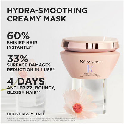 KÉRASTASE GLOSS ABSOLU MASQUE CRÈME HYDRA GLAZE RICHE 200ML