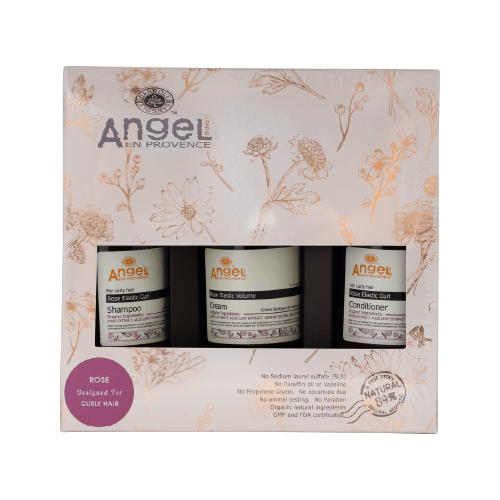 ANGEL EN PROVENCE ROSE ELASTIC CURL TRIO GIFT SET