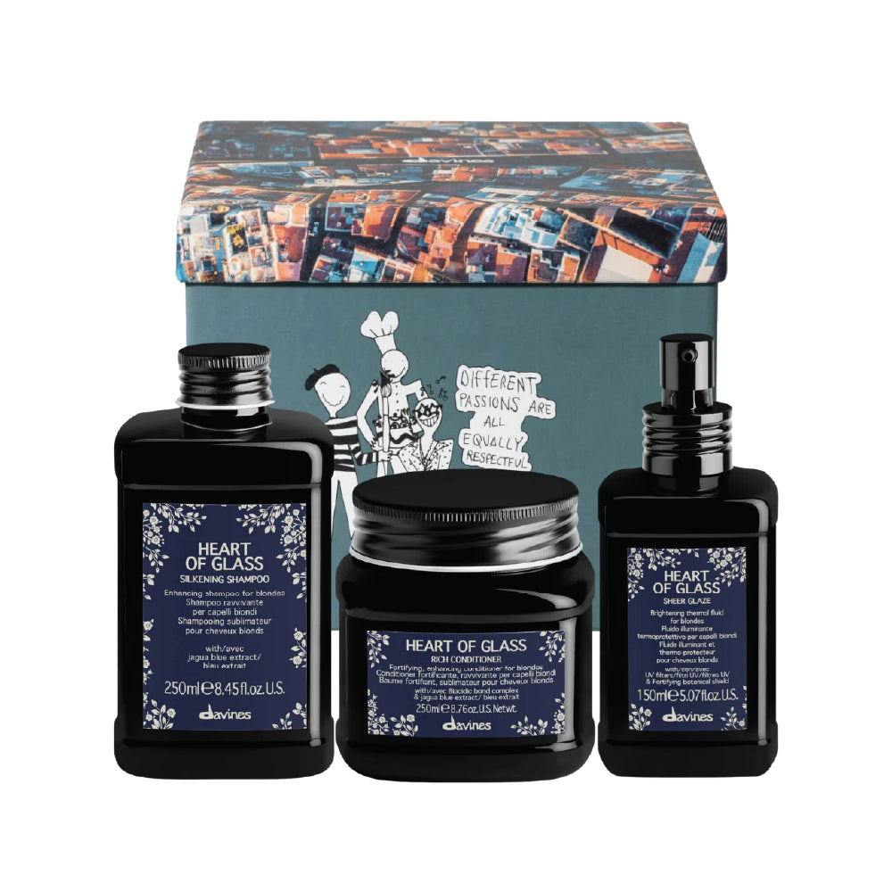 DAVINES HEART OF GLASS THREE PIECE GIFT SET