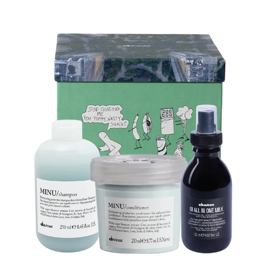 DAVINES MINU THREE PIECE GIFT SET