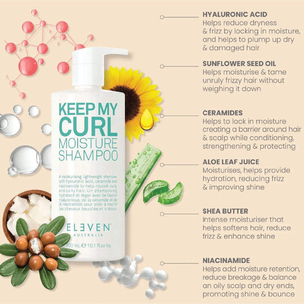 ELEVEN KEEP MY CURL MOISTURE SHAMPOO 300ML