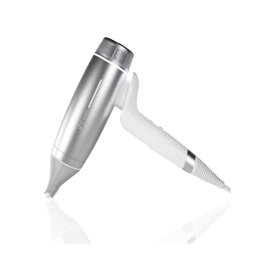 GHD SPEED PROFESSIONAL HAIR DRYER IN METALLIC WHITE
