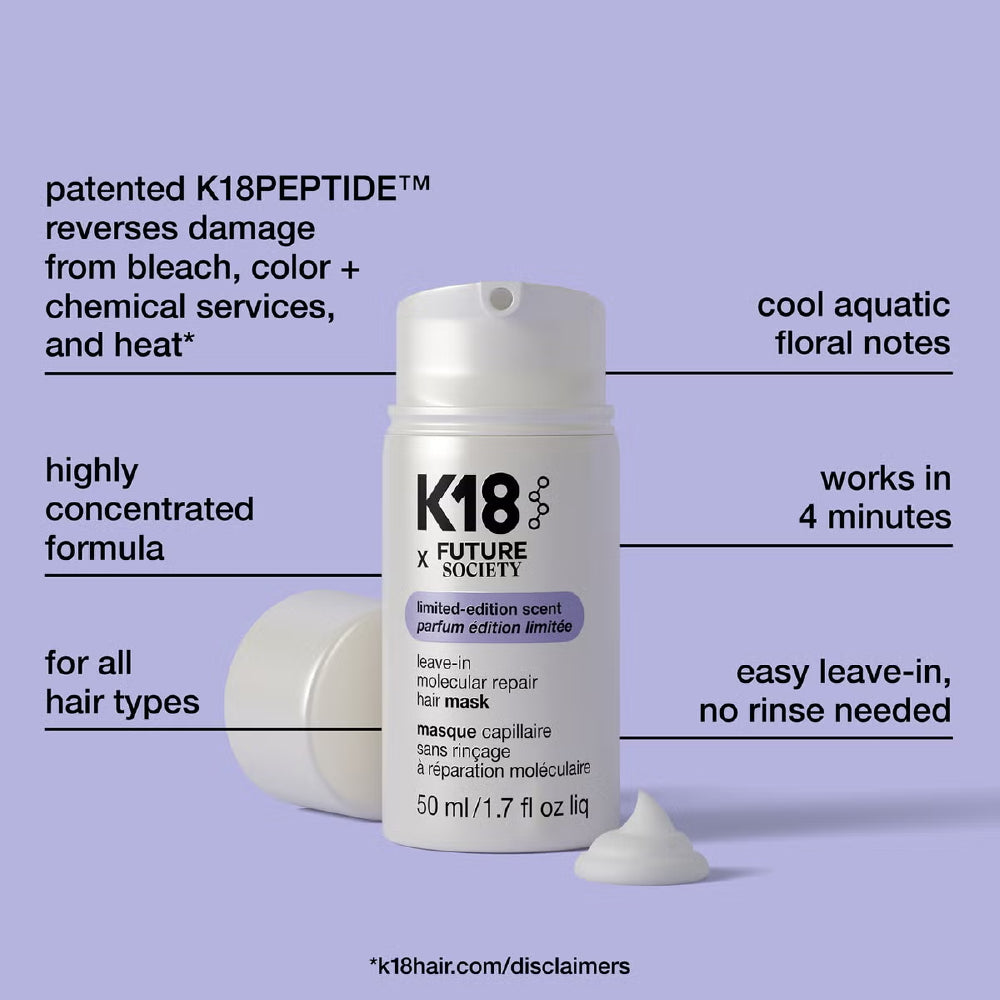K18 MOLECULAR REPAIR FUTURE SOCIETY HAIR MASK 50ML LTD EDITION