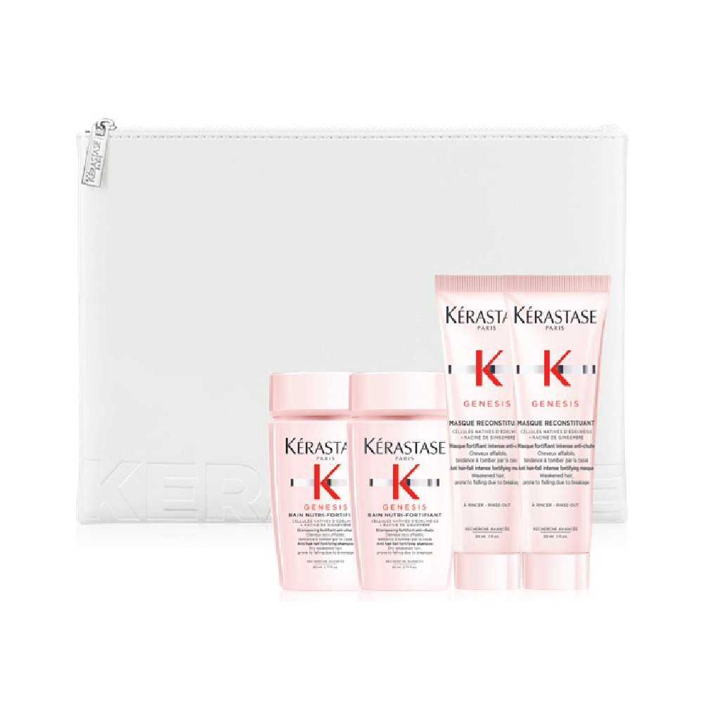 KÉRASTASE LE VOYAGE GENESIS MEDIUM TO THICK HAIR TRAVEL SET