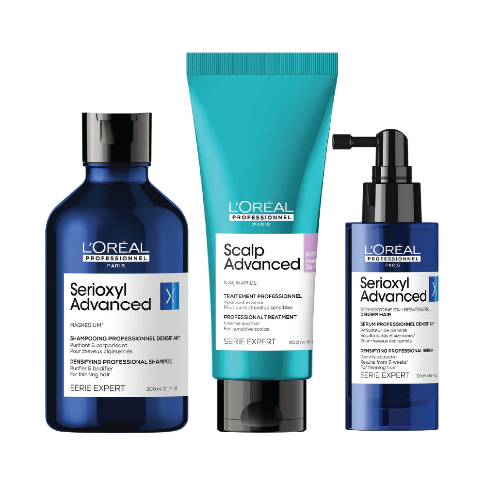 L’ORÉAL PROFESSIONNEL SERIOXYL ADVANCED HAIR KIT FOR FINE OR THINNING HAIR