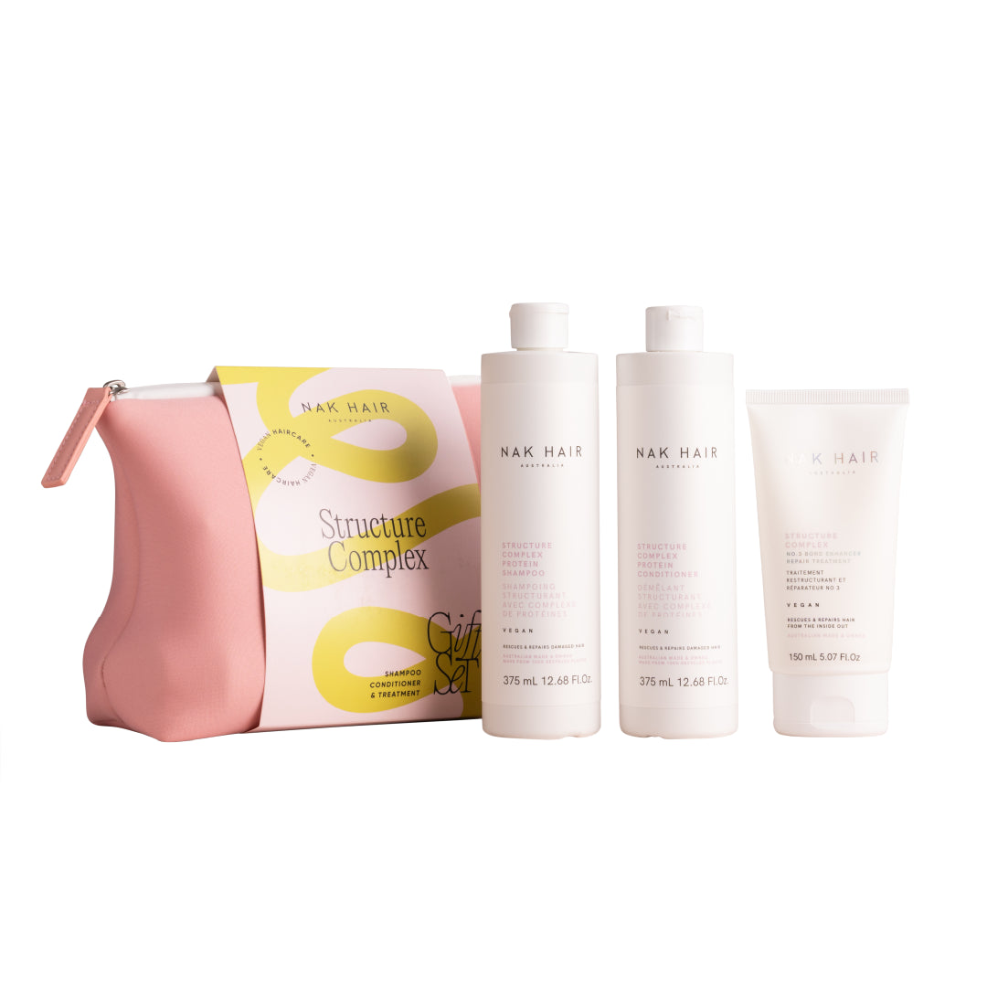 NAK STRUCTURE COMPLEX THREE PIECE GIFT SET FOR DAMAGED HAIR