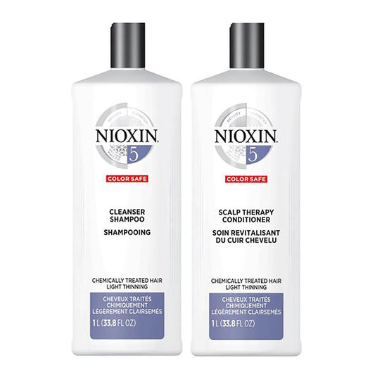 NIOXIN 3D CARE SYSTEM 5 - FOR CHEMICALLY TREATED HAIR WITH LIGHT THINNING 1L DUO