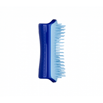 Pet Teezer Small De-Shedding And Dog Grooming Brush Blue/Light Blue Side View