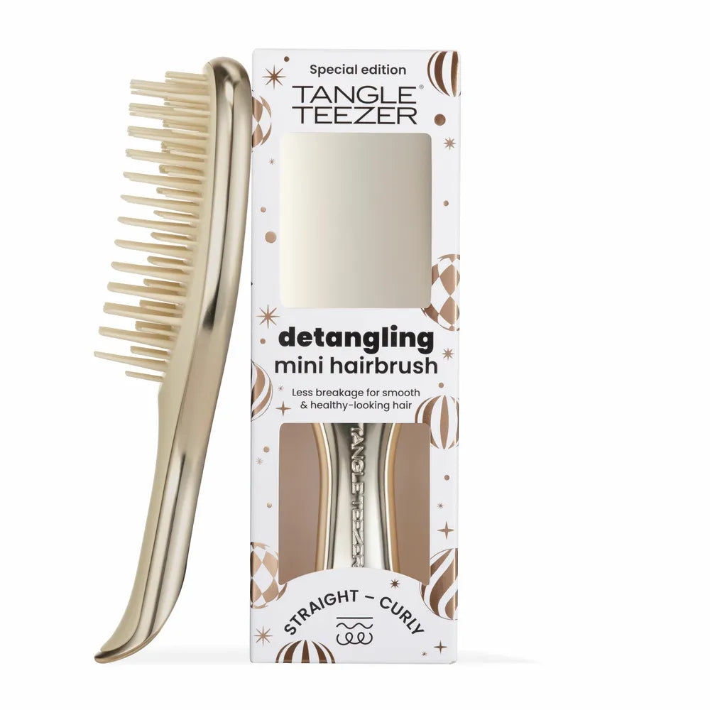 TANGLE TEEZER SPECIAL EDITION MINI DETANGLER CHROME CHAMPAGNE GOLD