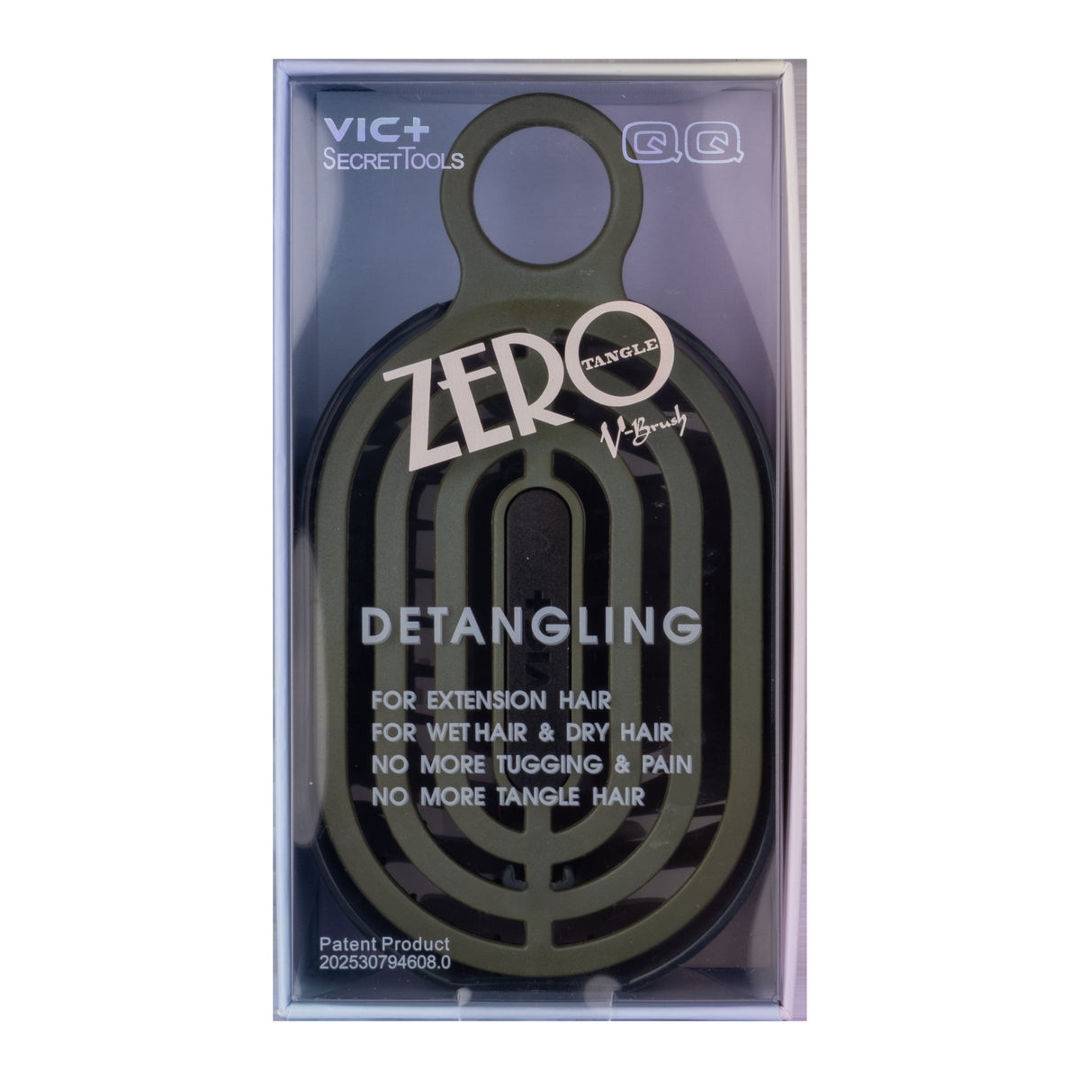 VIC+ SECRET TOOLS ZERO DETANGLING BRUSH SMALL GREEN