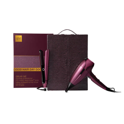 ghd DELUXE DRYER AND STRAIGHTENER GIFT SET IN CHERRY CHIC