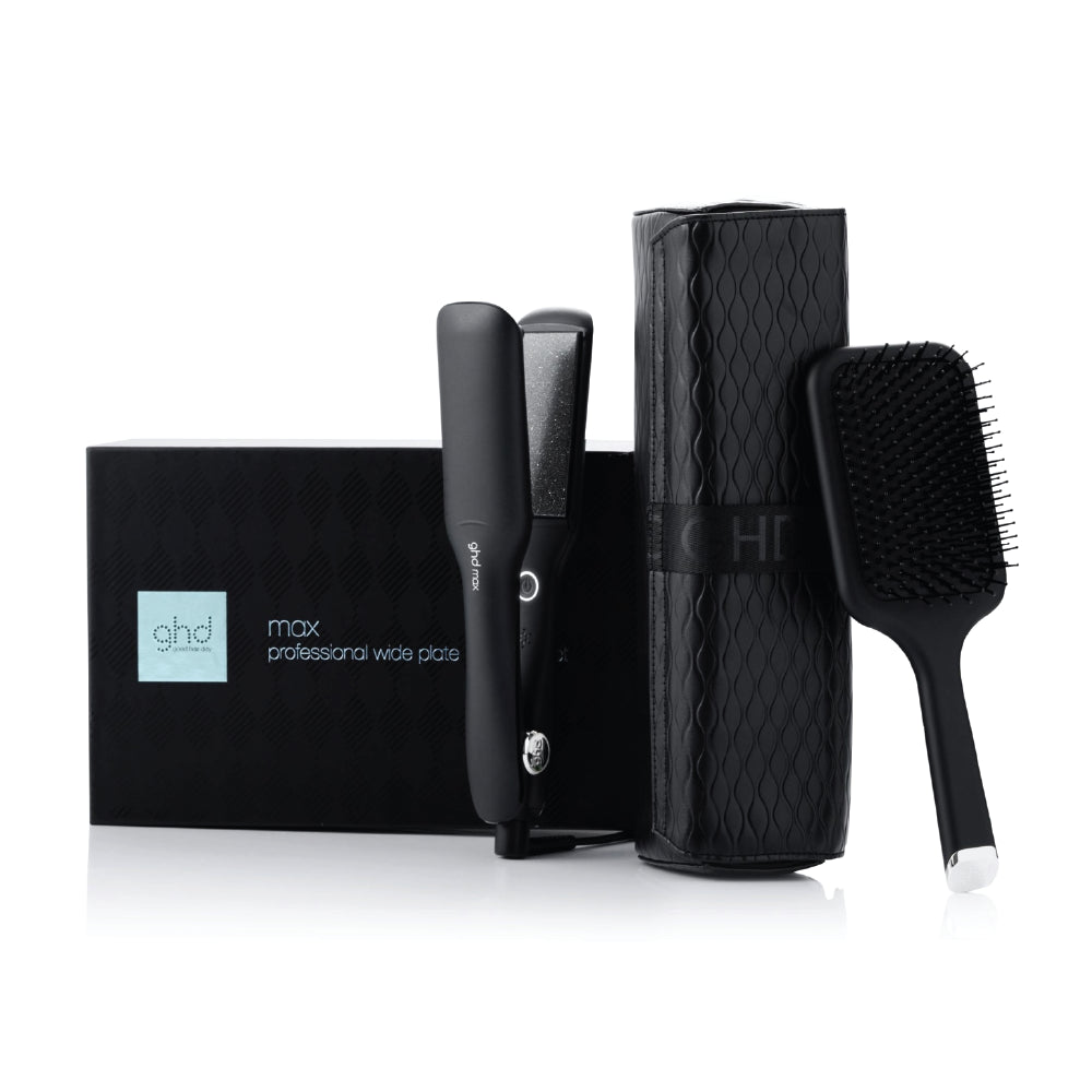 ghd MAX STYLER WITH PADDLE BRUSH & HEAT-RESISTANT BAG GIFT SET