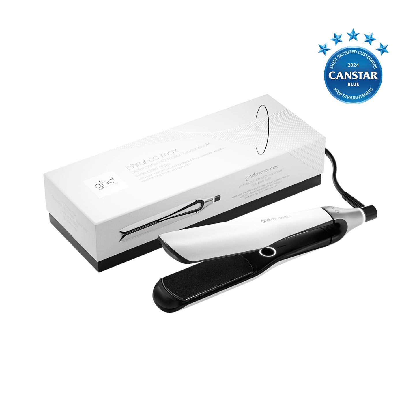 ghd Chronos Max Hair Straightener In White