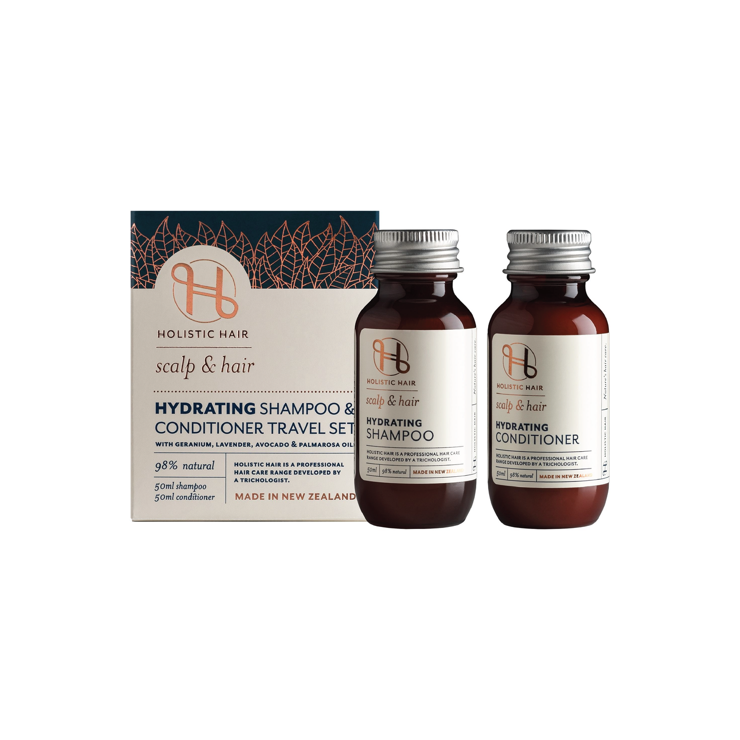 Holistic Hair Hydrating Shampoo and Conditioner Travel Set