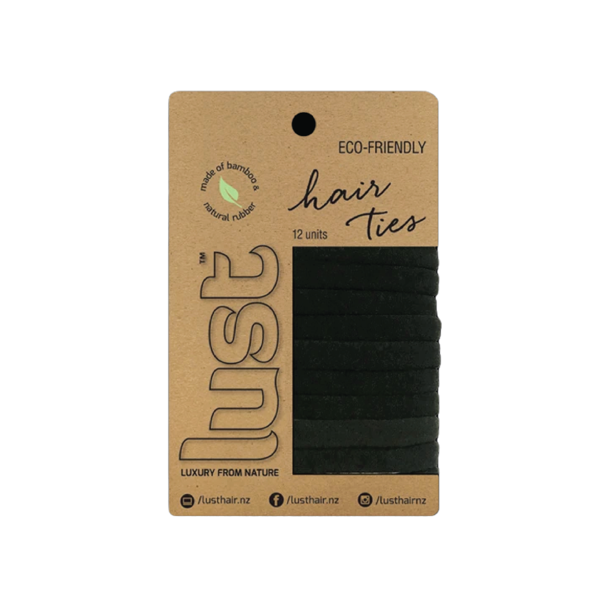 Lust Eco-Friendly Bamboo Hairties 12 pack